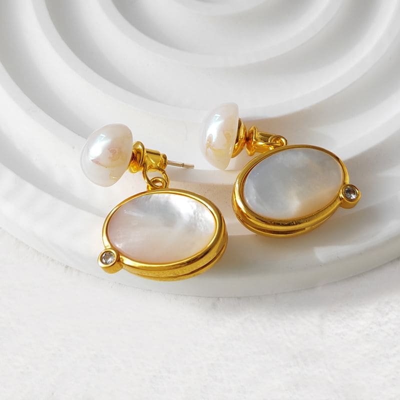 Faux Pearl Cabochon Ear Jacket