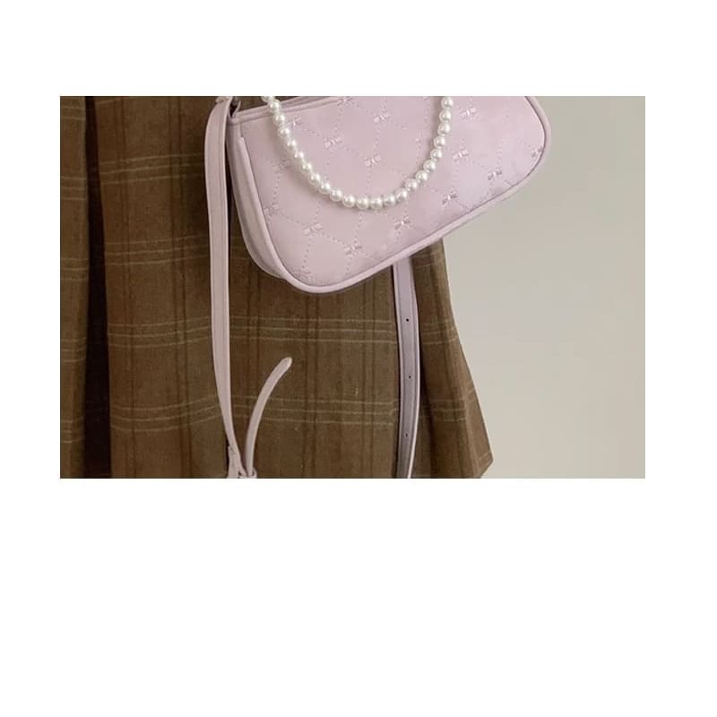 Faux Pearl Chain Shoulder Bag