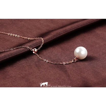 Faux Pearl Drop Necklace