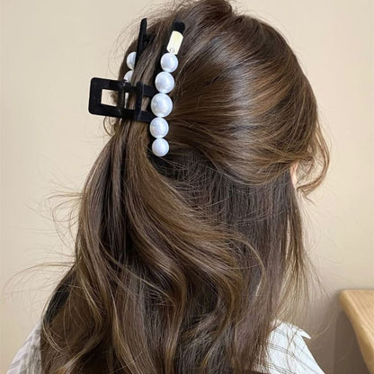 Faux Pearl Flocking Hair Clamp (Various Designs)