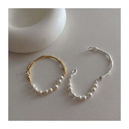 Faux Pearl Irregular Alloy Bracelet