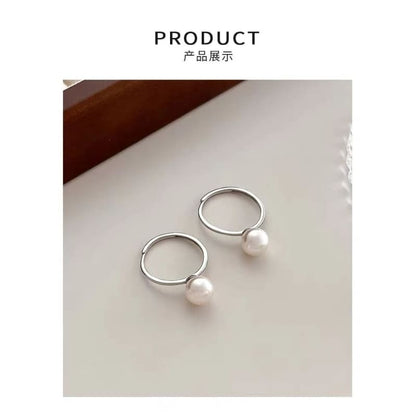 Faux Pearl Sterling Silver Ring