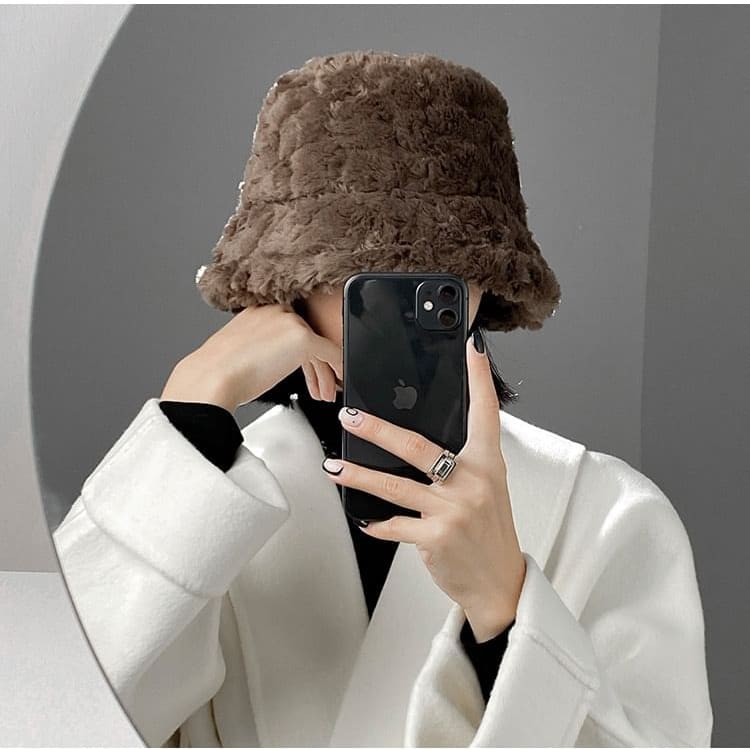 Faux Shearling Bucket Hat