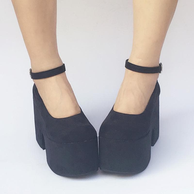 Shoes High Custom Heels Made Simple Platform Black SP168133