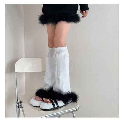 Feather Accent Leg Warmer