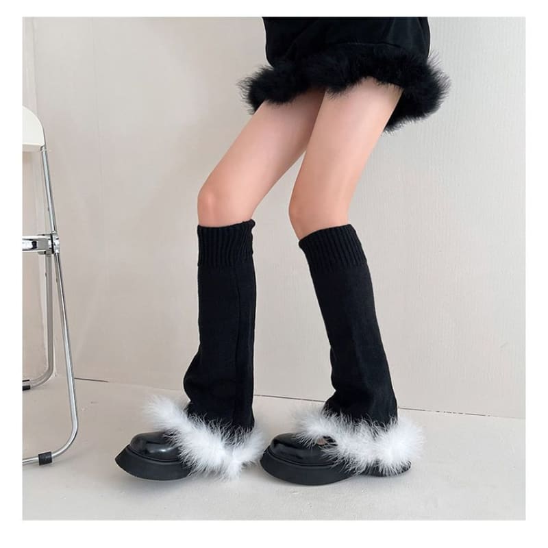 Feather Accent Leg Warmer