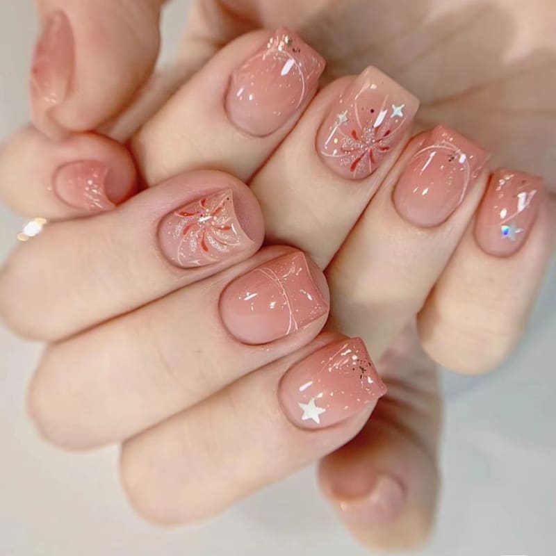 Firework Press On Nail