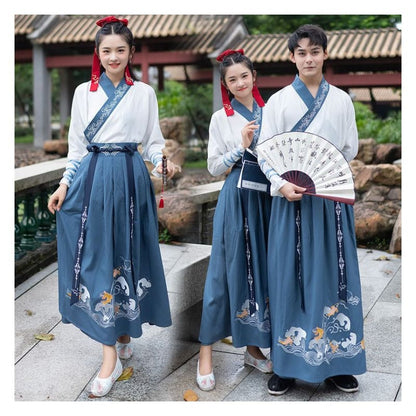 Fish Embroidered Hanfu Costume Set