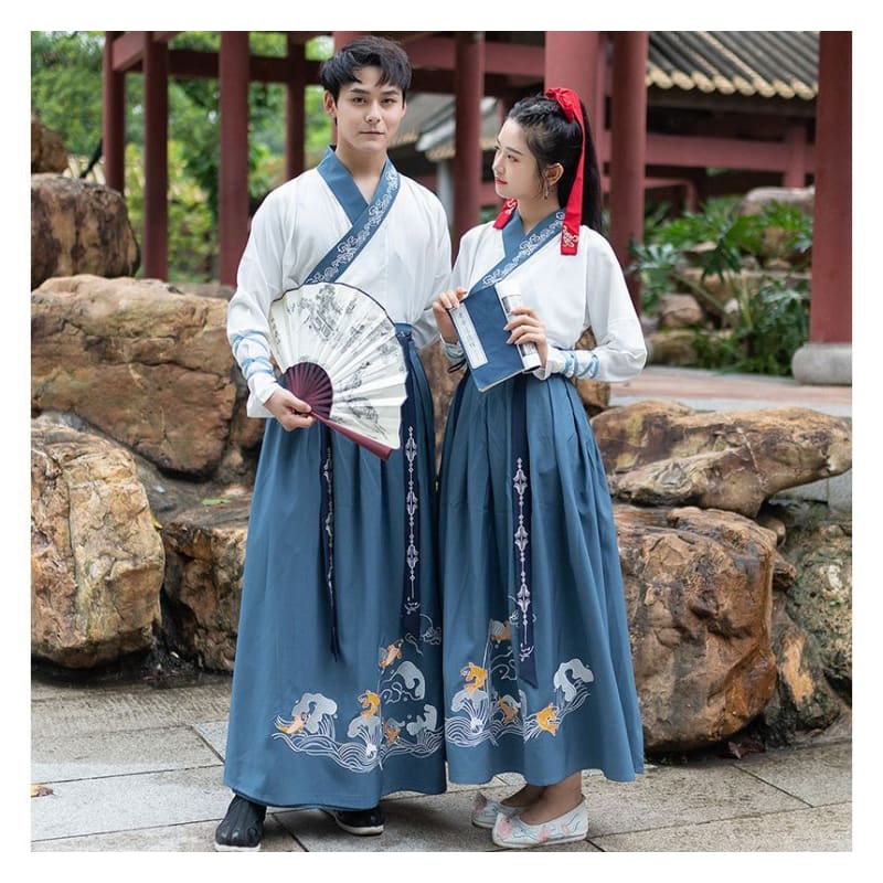 Fish Embroidered Hanfu Costume Set