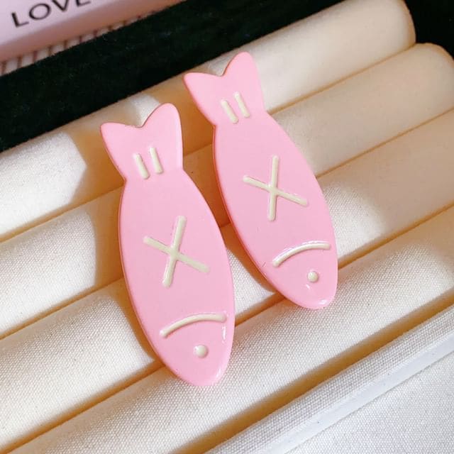 Fish Hair Clip - 02# - Duckbill Clip - Light Pink / One Size