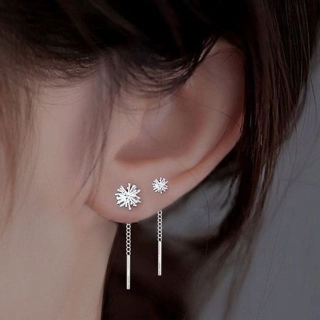 Flake Threader Earring