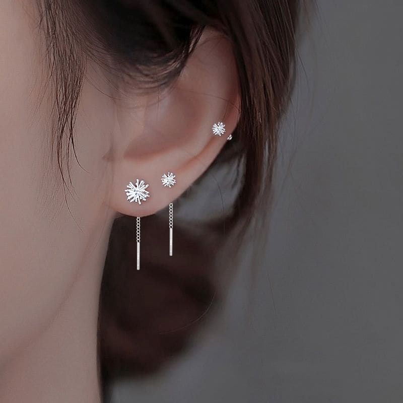 Flake Threader Earring