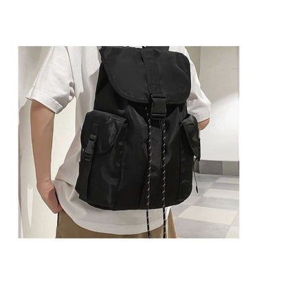 Flap Buckle Nylon Backpack