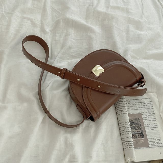 Flap Shoulder Bag - Brown / One Size