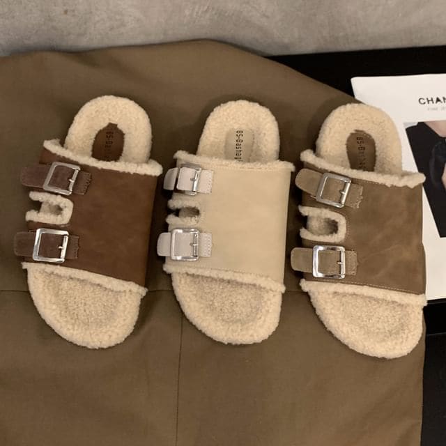 Fleece Slide Sandals