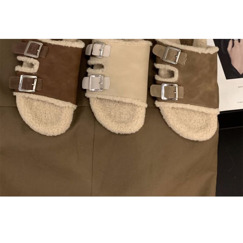 Fleece Slide Sandals