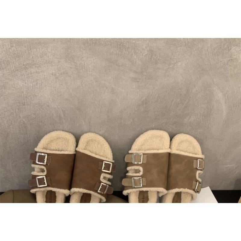 Fleece Slide Sandals