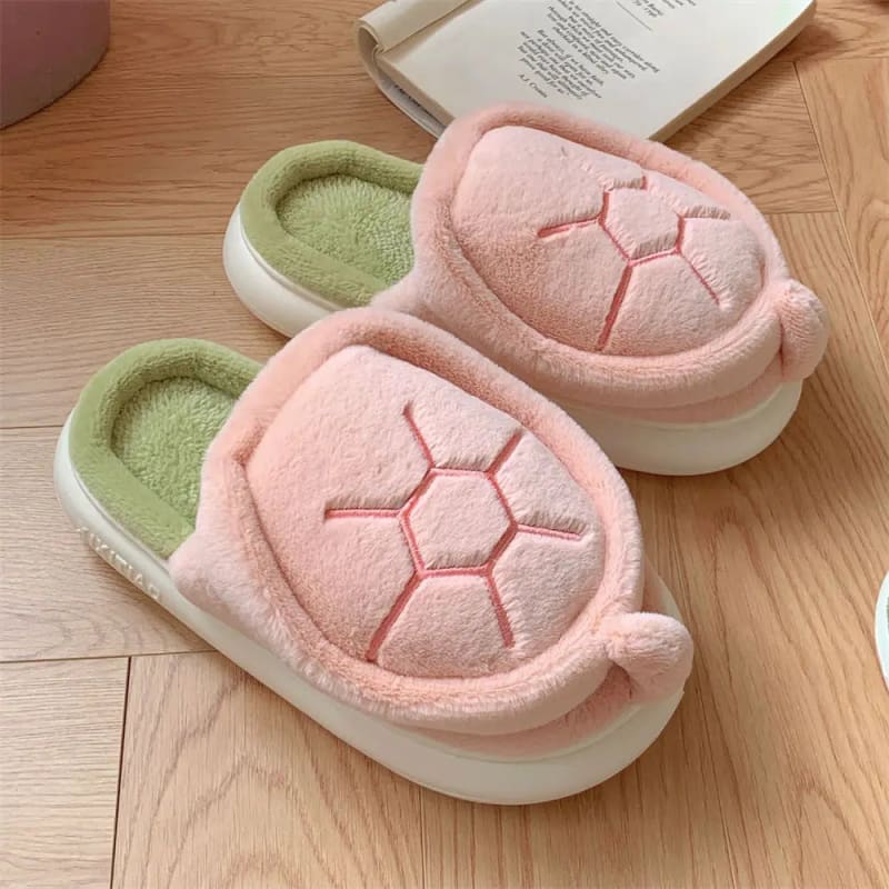 Kawaii Aesthetic Y2K Cute Fairy Fleece Turtle Slipper MK Kawaii Store