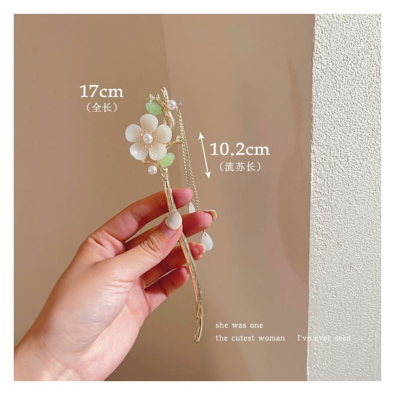 Floral Acrylic Alloy Hair Stick