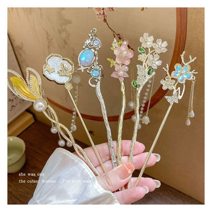 Floral Acrylic Alloy Hair Stick