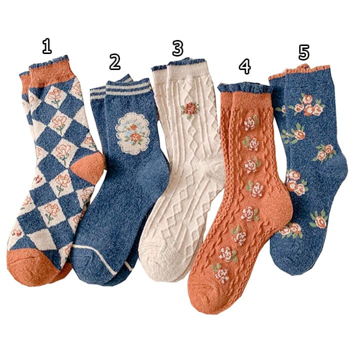 Floral Aesthetic Socks - 1 - Socks