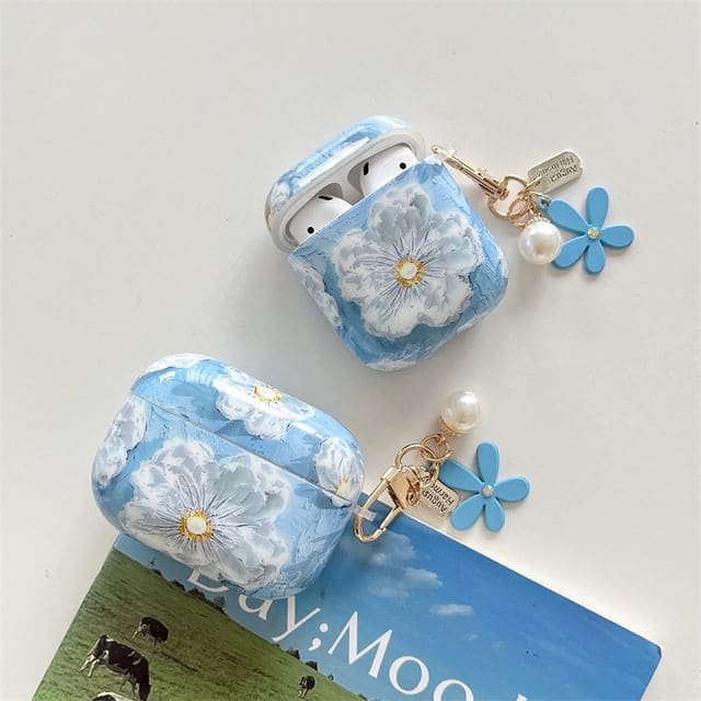 Floral AirPods / Pro Earphone Case Skin - With Charm