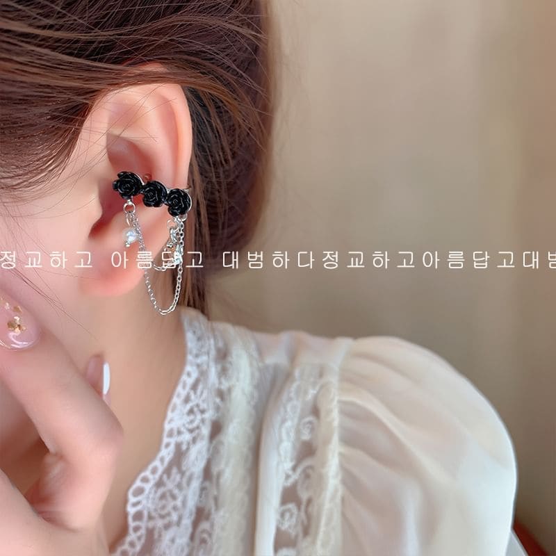 Floral Alloy Ear Cuff