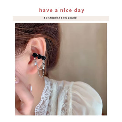 Floral Alloy Ear Cuff