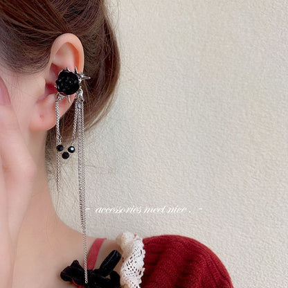 Floral Alloy Ear Cuff