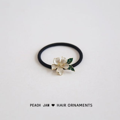 Floral Alloy Hair Tie / Hair Clip (various designs) - 1pc