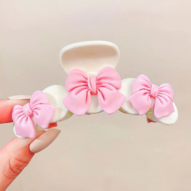 Floral Bow Hair Claw - Bow - Other