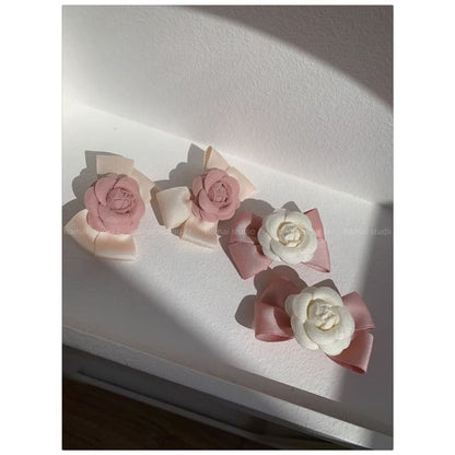 Floral Bow Hair Clip