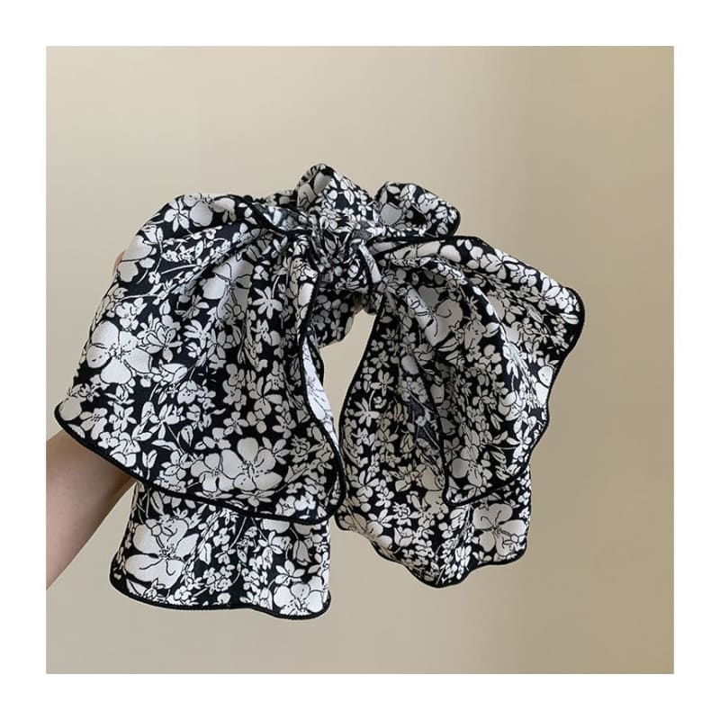 Floral Bow Scrunchie