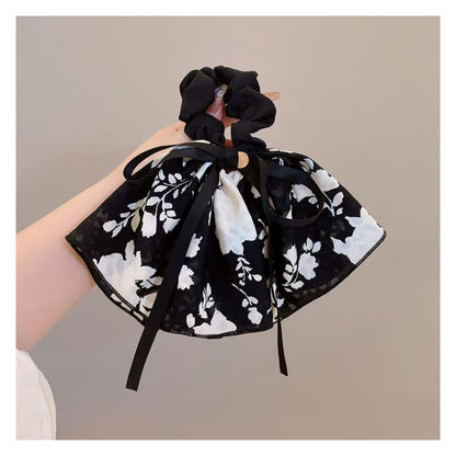 Floral Bow Scrunchie