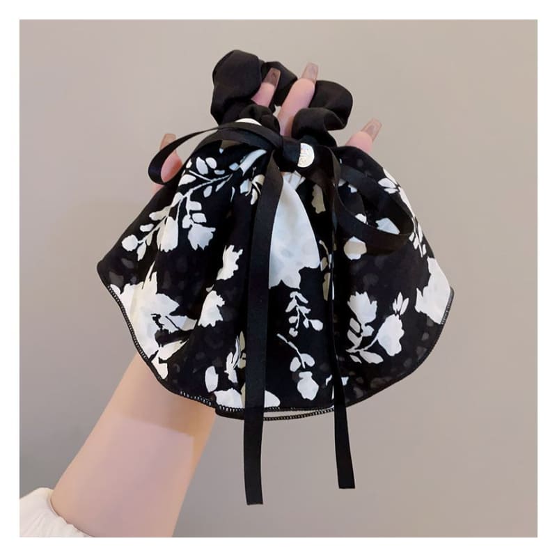 Floral Bow Scrunchie