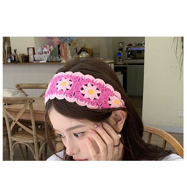 Floral Crochet Headband