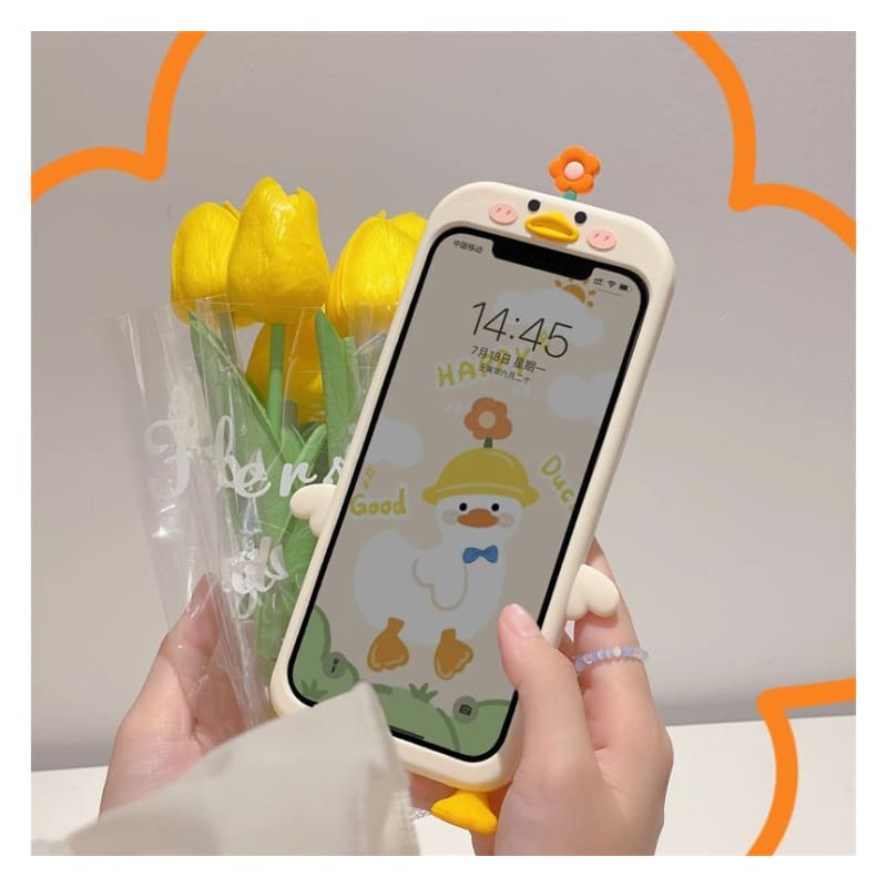 Floral Duck Phone Case - iPhone 14 Pro Max / 14 Pro / 14