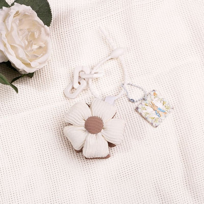 Floral Fabric Bag Charm Keyring (Various Designs)