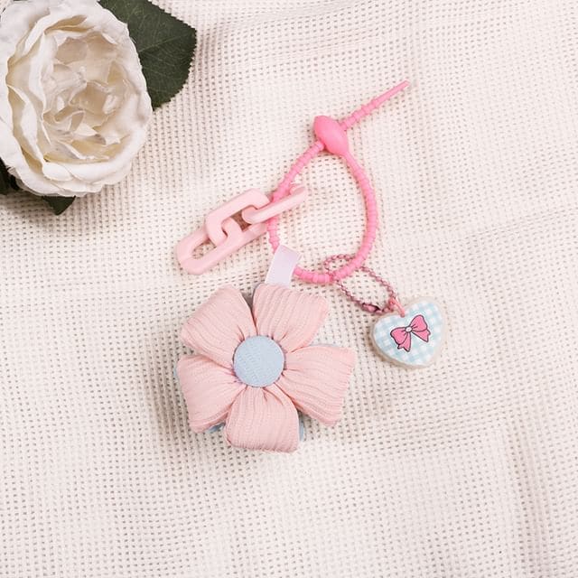 Floral Fabric Bag Charm Keyring (Various Designs) - Q1557-2