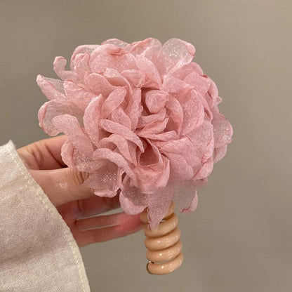 Floral Fabric Coil Hair Tie