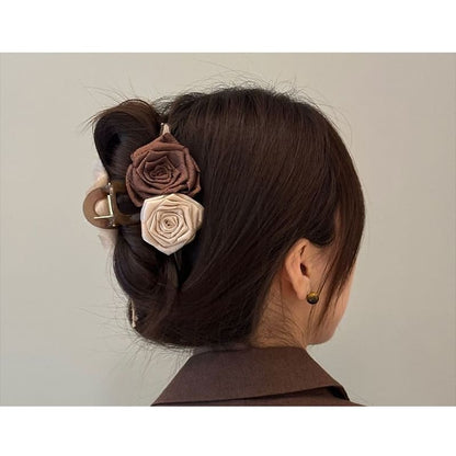 Floral Fabric Hair Clamp / Hair Clip