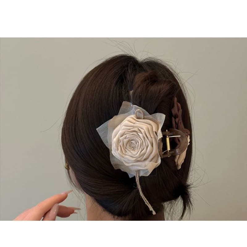 Floral Fabric Hair Clamp / Hair Clip