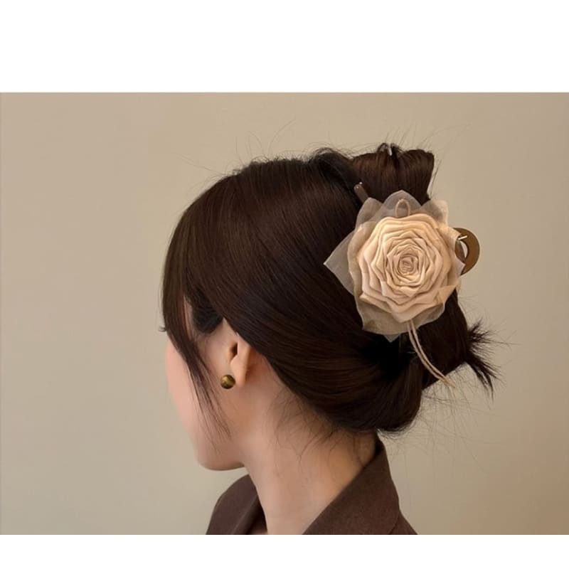 Floral Fabric Hair Clamp / Hair Clip