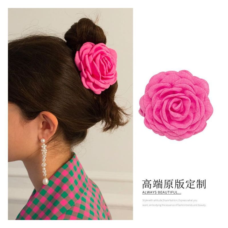 Floral Fabric Hair Clamp (various designs)