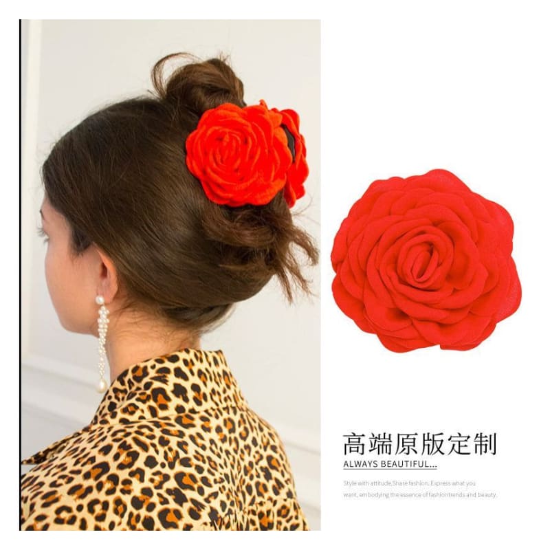 Floral Fabric Hair Clamp (various designs)