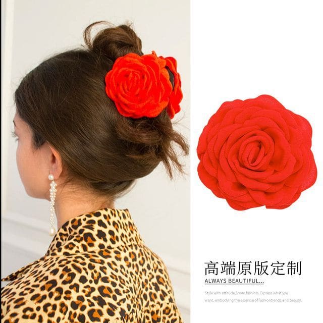 Floral Fabric Hair Clamp (various designs) - Normal Edition