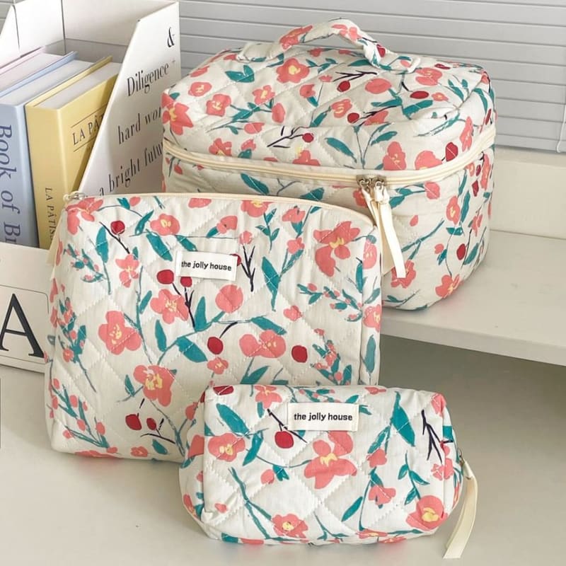 Floral Fabric Makeup Bag / Clutch / Pencil Case (Various