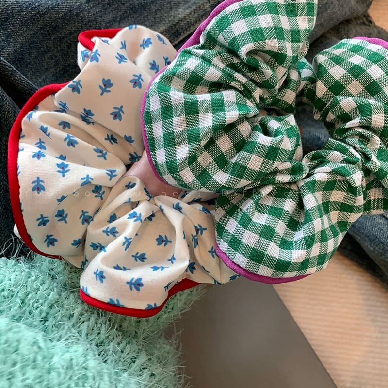 Floral Fabric Scrunchie