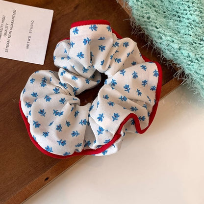 Floral Fabric Scrunchie