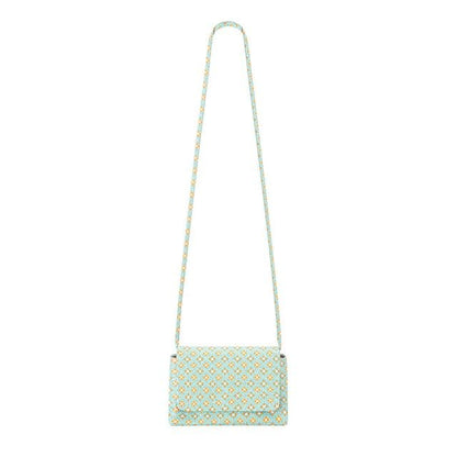 Floral Flap Crossbody Bag - Blue / One Size